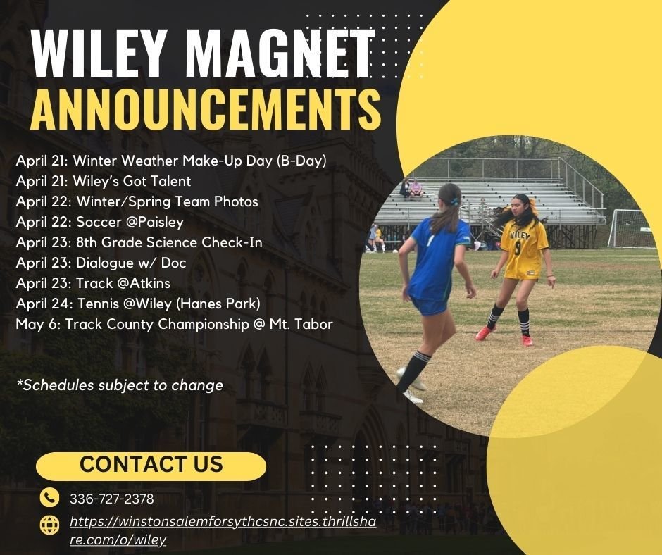 Catch what's happening at Wiley this week!