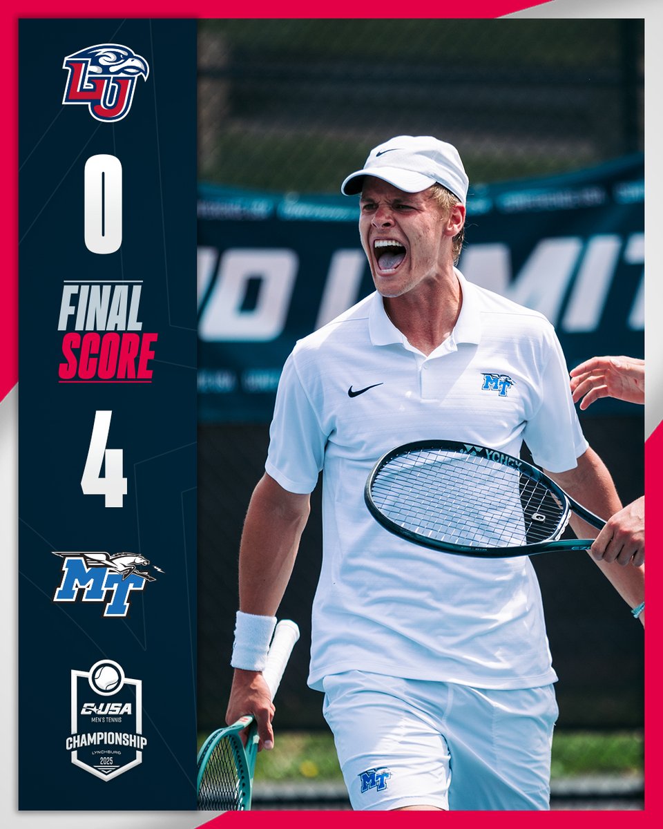 Make it 6⃣ straight CUSA Titles for the Blue Raiders ‼️🏆

<a href="/MT_MensTennis/">Middle Tennessee Men's Tennis</a> | #NoLimitsOnUs