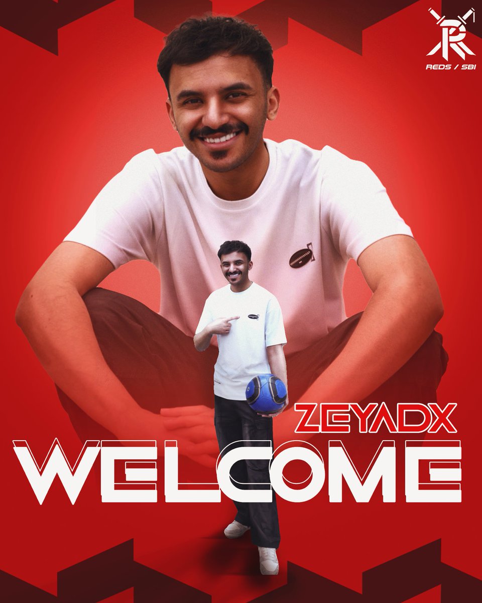 نرحّب بانضمام صانع المحتوى <a href="/iZeyadx1/">زياد بن سميح</a> لفريق Team  Reds وبإذن الله راح تكون له بصمة مميزة!

وبمناسبة انضمامه، بنسوي سحب على 3 تيشيرتات رسمية للفريق.
كل اللي عليك:
•لايك
•ريتويت
•منشن لاثنين من أصحابك في الكومنت

بالتوفيق للجميع!

⸻