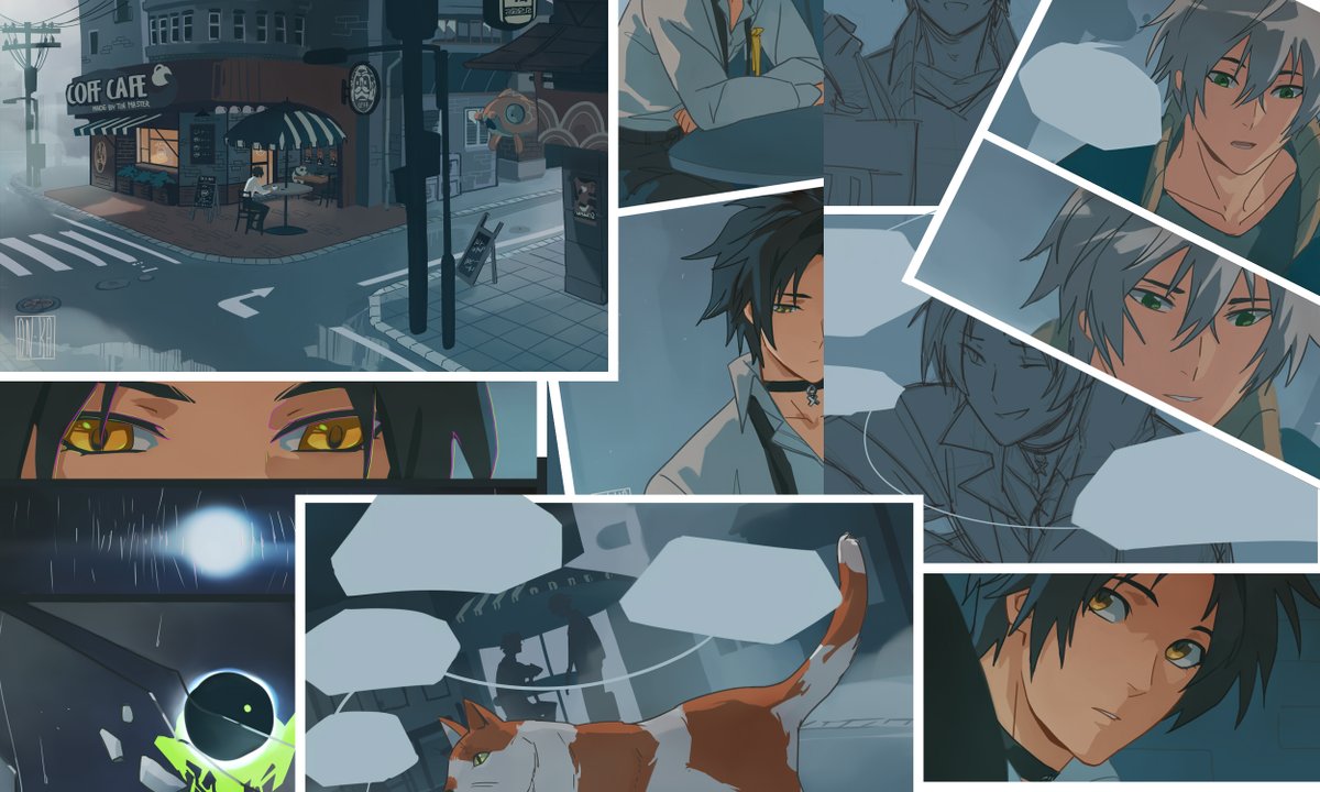 kaa05n2's tweet image. Hello, I'm alive, I just wanted to draw a little #wiseharu comic strip but it somehow ended up being 12+ pages. Have no regrets though 🌤️ /and I hope to finish it during next week, wish me luck/