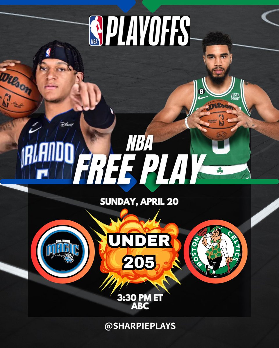 SharpiePlays's tweet photo. NBA: Magic at Celtics (UNDER 205)
By Andy Fanelli
2 of the 3 meetings between these EC rivals landed Under, and 7 of the last 9 played between the teams have also landed Under the total.
π https://t.co/GDOknWQEYQ
#sharpieplays #fpotd #gamblingx #gamblingtwitter #nbaplayoffs https://t.co/1RaDPOSGyA