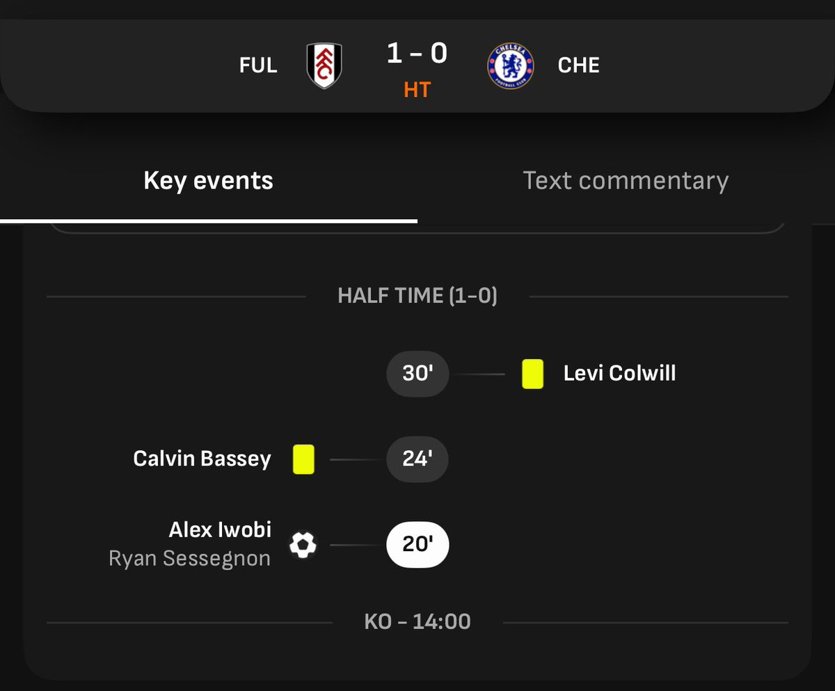 WEFOOTBALL777's tweet photo. 2024-25 PREMIER LEAGUE MATCHWEEK 33
Sun 20 Apr 14:00 UKT - Fulham vs Chelsea half-time results 
#wefootball777 #football #PremierLeague #EPL #matchweek33  
#fulhamfc #ChelseaFC https://t.co/UYN5s3QtkQ