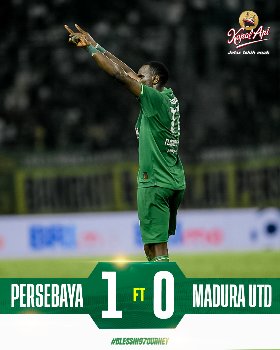 FT
Persebaya 1-0 Madura United

⚽ Flavio Silva 69'

#Persebaya #Blessin97ourney