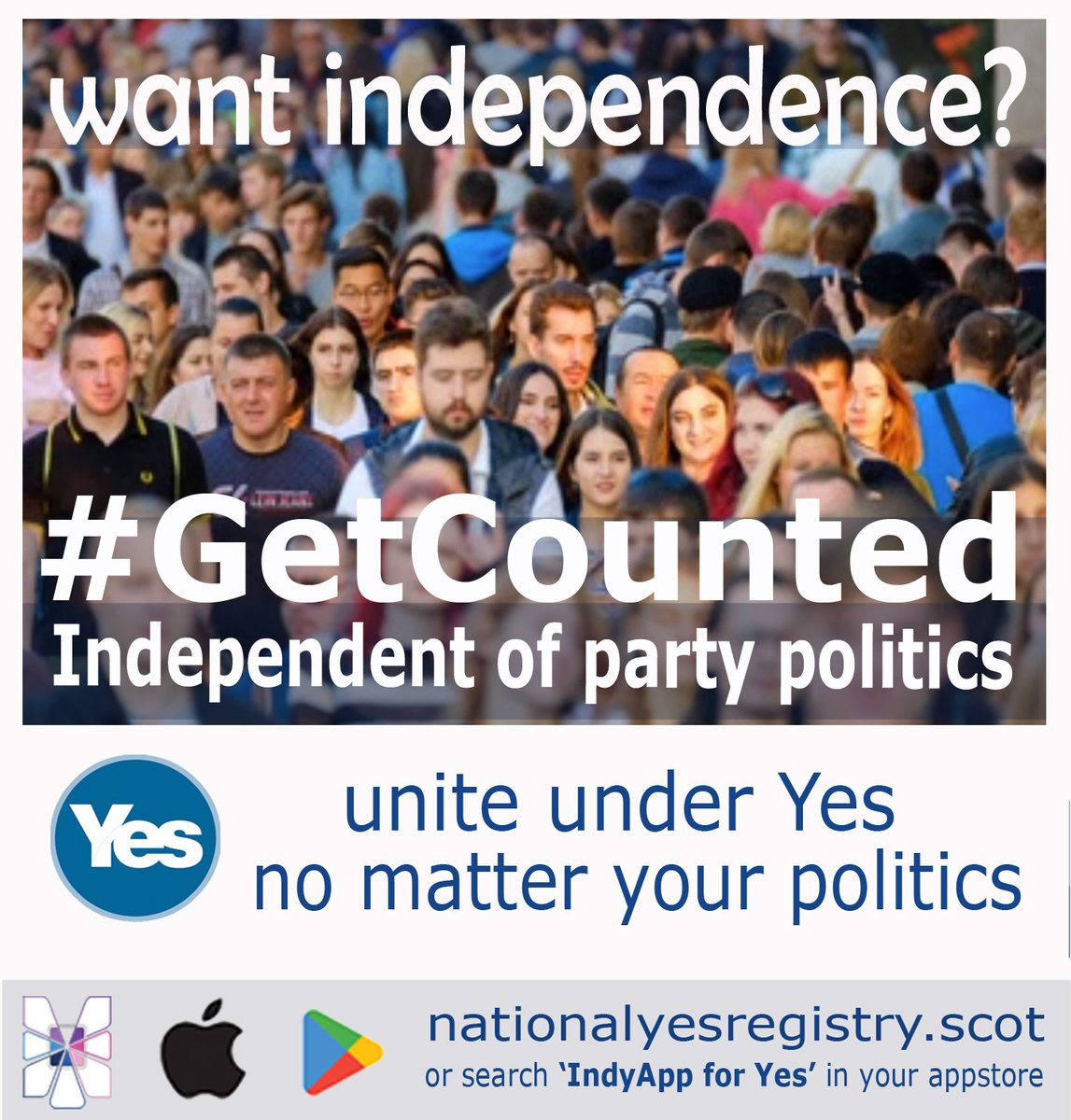natyesregistry's tweet photo. #GetCounted is all about building our current 56% YES majority into a fully connected mass membership Independence movement! Let's register the grassroots under a shared national YES Count!
#GetCounted for YES on iOS https://t.co/HSZTH8aGlL  or Android https://t.co/w64QJbZDBb https://t.co/iH5Zks1j5T