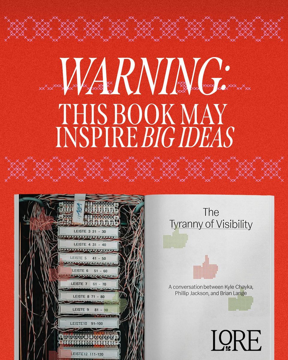 Today’s vibe:
Half-myth, half-meme, fully feral.
Read LORE: the antidote to the feed. 
shop.futurecommerce.com/lore-journal