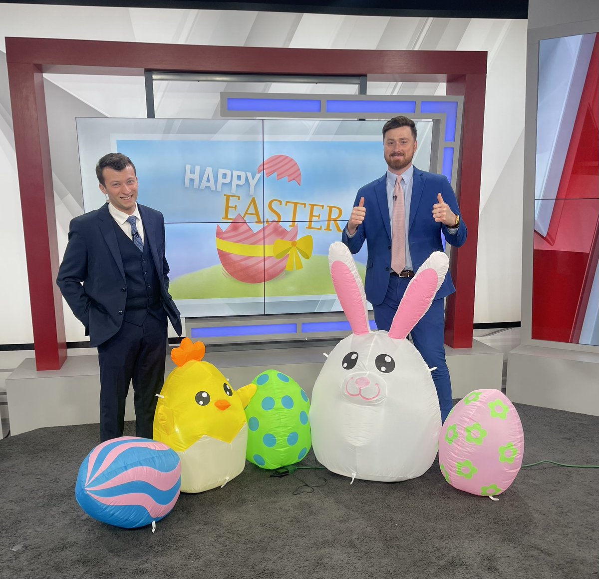 Zach Fisher (@zachfishernews) on Twitter photo Hoppy Easter Sunday from the Today in Iowa Sunday crew! 🐣🐰🐇🌸 <a href="/proughwx/">Gabe Prough</a> says the rain showers are here to stay in the state. But that’s not stopping the Easter celebrations, Teodora is live out at an Easter egg hunt for man and man’s best friend. See you on <a href="/WHO13news/">WHO 13 News</a> Hoppy Easter Sunday from the Today in Iowa Sunday crew! 🐣🐰🐇🌸 <a href="/proughwx/">Gabe Prough</a> says the rain showers are here to stay in the state. But that’s not stopping the Easter celebrations, Teodora is live out at an Easter egg hunt for man and man’s best friend. See you on <a href="/WHO13news/">WHO 13 News</a>