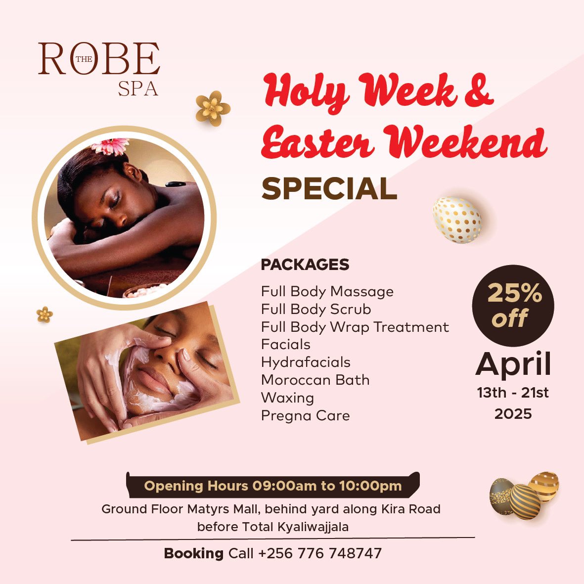 TheRobeSpaKLA's tweet photo. A Happy Joyous Easter
From Us
To You and Yours
🙏🙏 https://t.co/iPrD7pBEqh