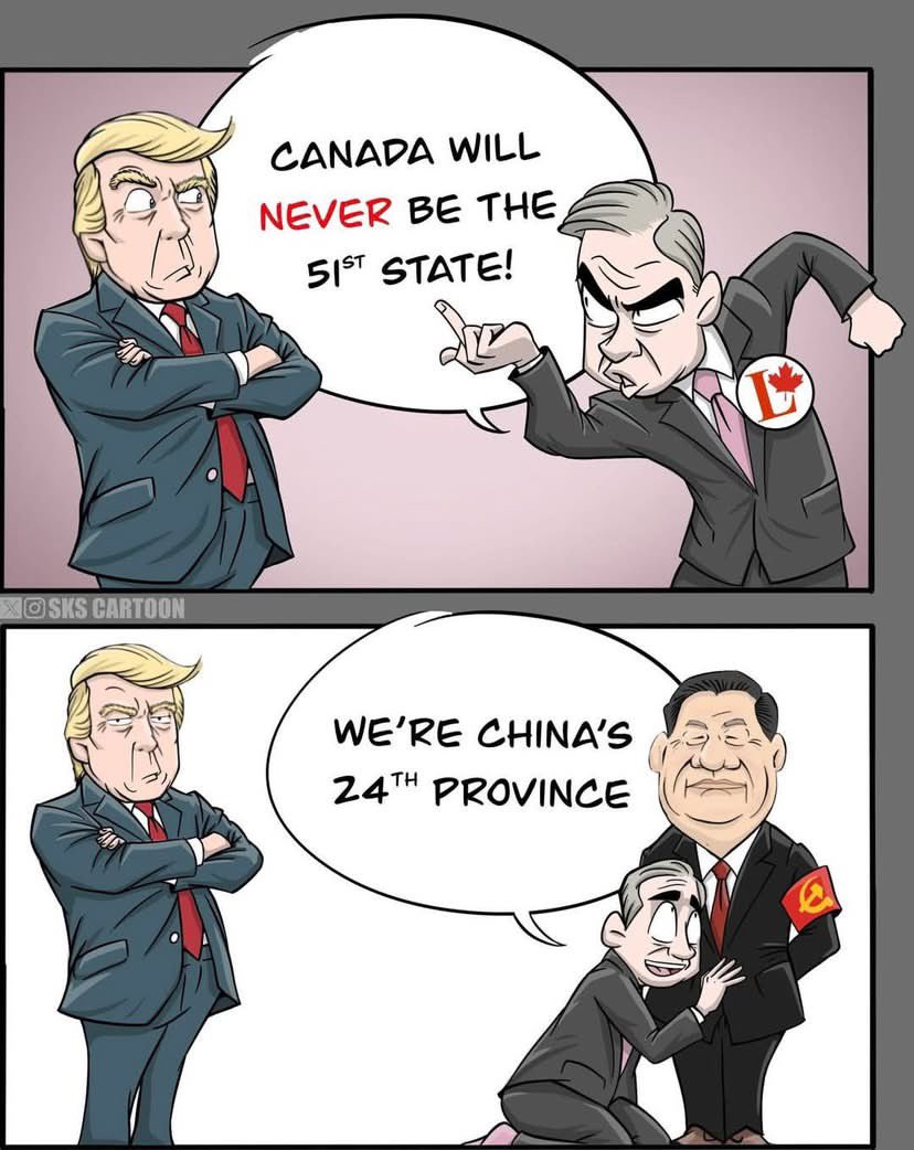 19ATH93's tweet photo. @OGGY_North @PierrePoilievre @MarkJCarney Ahh yes another foreigner claiming to be Canadian! You and mark should start a band. Call it the Invaders. https://t.co/JQCK2PNuOv