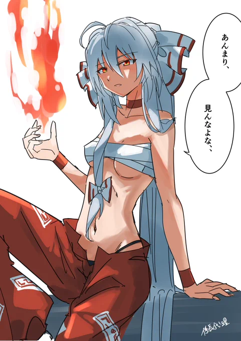 #藤原妹紅
妹紅に見惚れる 