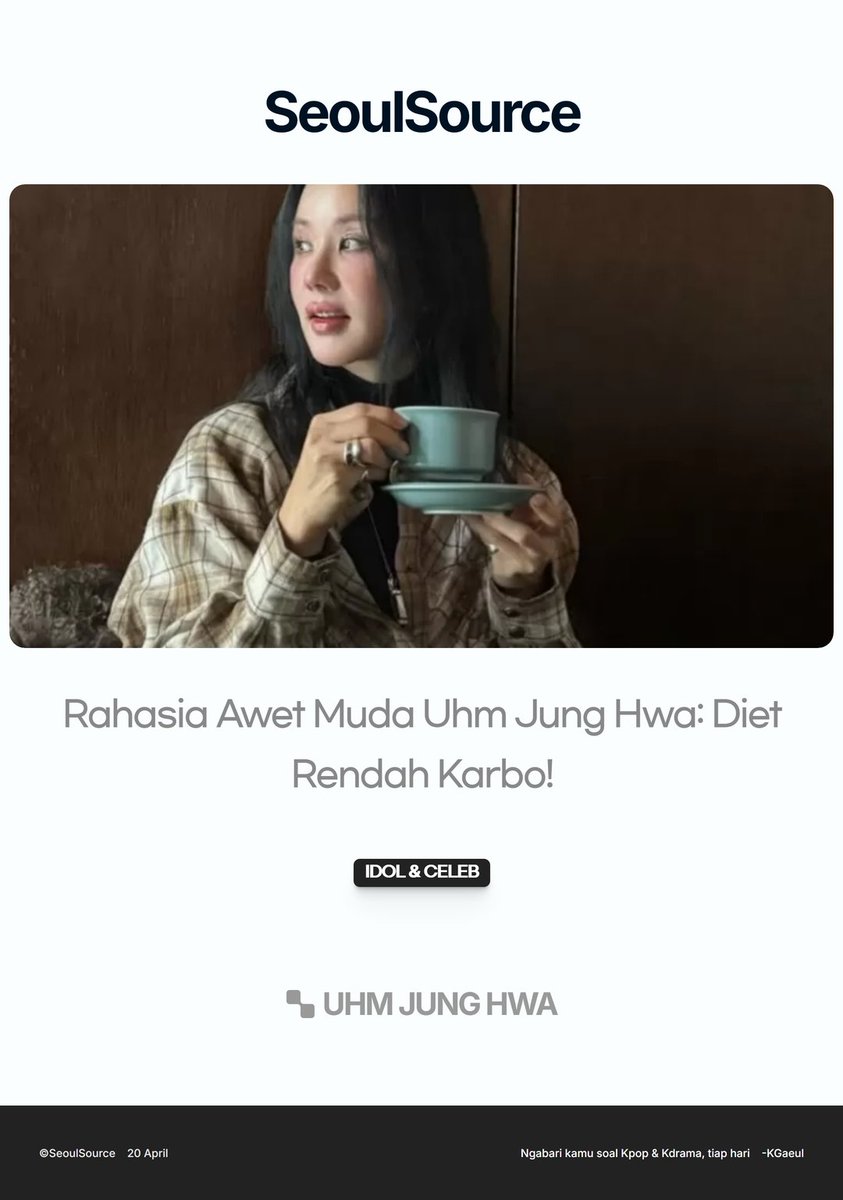 kpopdankdramaid's tweet image. Uhm Jung Hwa Ungkap Rahasia Awet Muda di Usia 55 dengan Diet Rendah Karbohidrat #UhmJungHwa #DietSehat #AwetMuda #RahasiaCantik #YouTube #Uhmaizing #DietRendahKarbohidrat #GayaHidupSehat #KecantikanKo

 Selengkapnya ssmedia.my.id/2025/04/20/rah…
-K.Gaeul