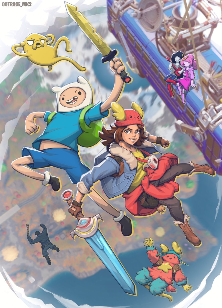 Outrage_MK2's tweet photo. What time is it? ADVENTURE TIME!

#Fortnite #FortniteArt #FortniteFanart #FortniteLawless #AdventureTime https://t.co/Bae0HApgH8