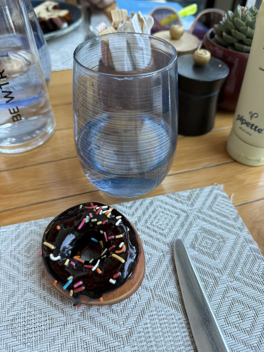 Had to have the hotel buffet donut for Chelsea.