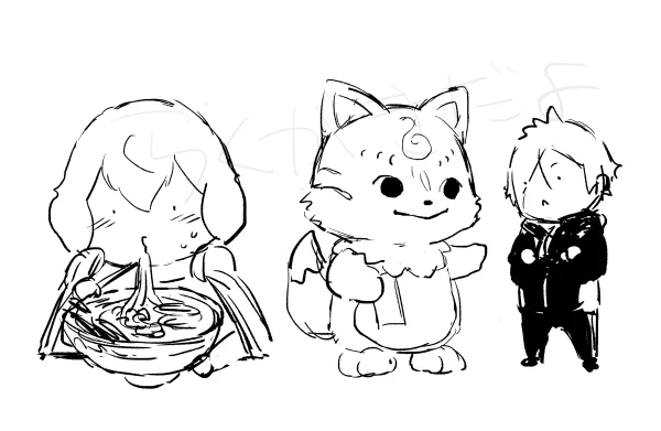 こんのすけ描けなさすぎる…… 