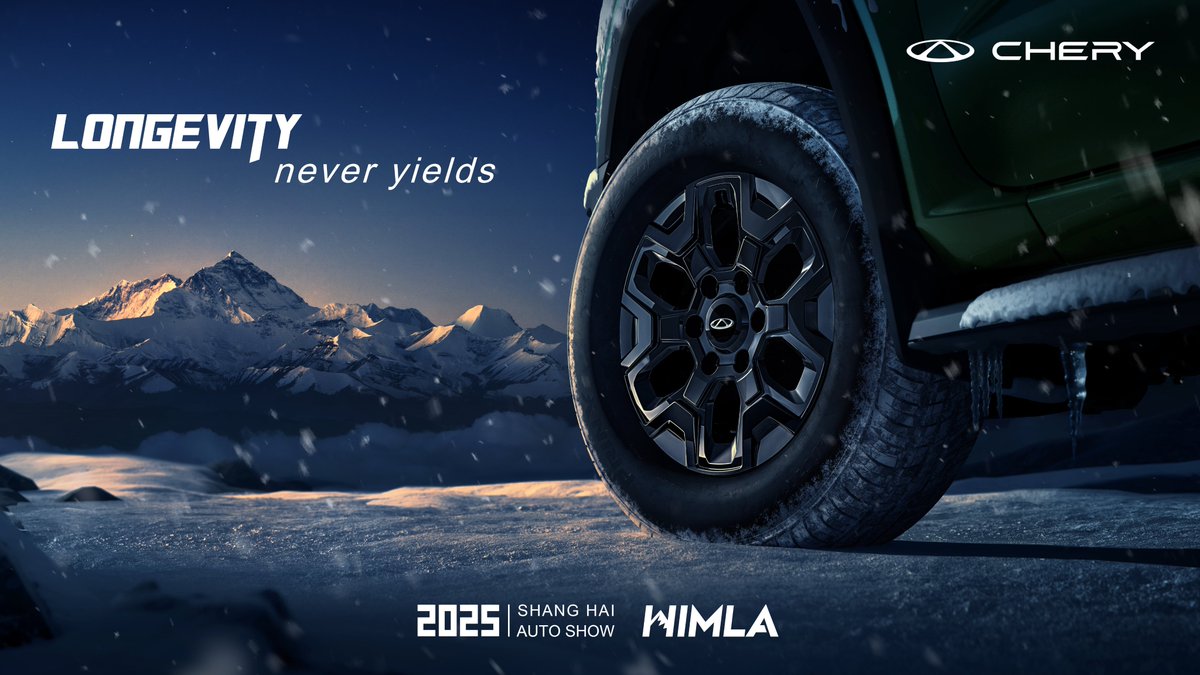 CheryAutoCo's tweet photo. 🛞 L - Longevity never yield
Where endurance meets innovation, HIMLA rolls forward—unyielding and unstoppable.
#Chery #HIMLA #FindHIMLA #NewTechnologyNewIntegrationNewMission #ShanghaiAutoShow https://t.co/BLA8ZJ8rFP