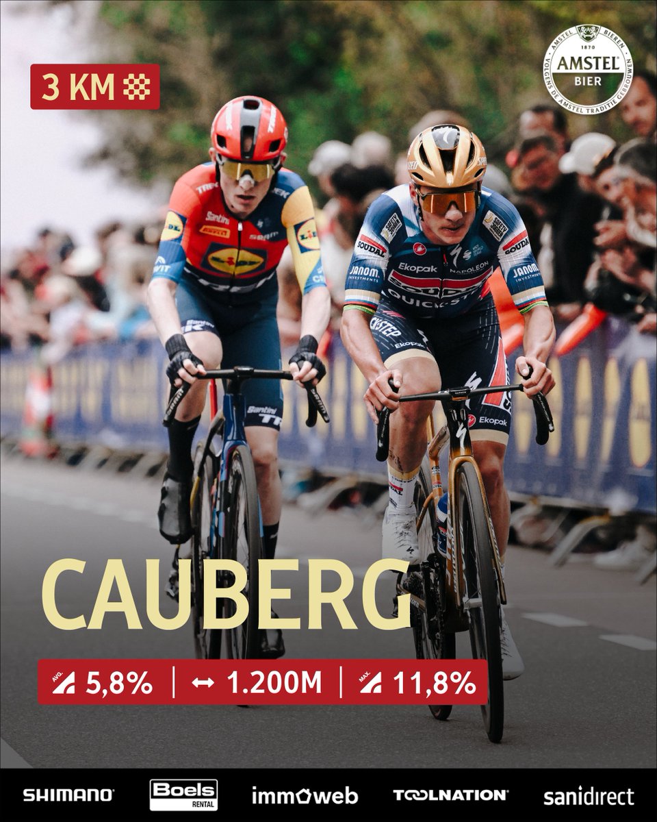 #AGR25 - 🏁 3 KM

Race situation:
1⃣ Pogacar, Evenepoel &amp; Skjelmose
2⃣ Healy, Barre, Van Aert (+ 42")
3⃣ Chasing group (+ 50")

#AGRmen