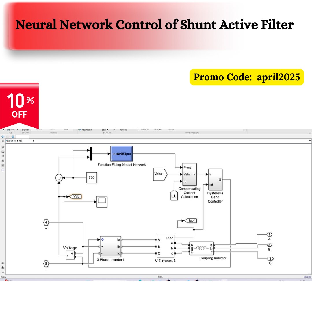 Lms_Solution's tweet image. Neural Network Control of Shunt Active Filter in MATLAB
MATLAB Model: zurl.co/A0Qyi
#NeuralNetworkControl #ShuntActiveFilter #MATLAB #Simulink #PowerQuality #HarmonicsCompensation #ArtificialIntelligence #RenewableEnergy #PowerElectronics #SmartGrid
