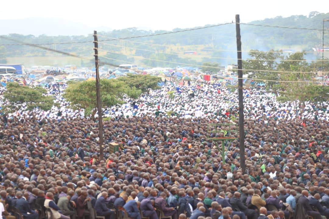 Over 100 000 Zion Christian Church (ZCC) congregants gathered for the church's Easter Conference at Mbungo Estate in Masvingo North today. - Pic Credit: Zimpapers Photographic Dept