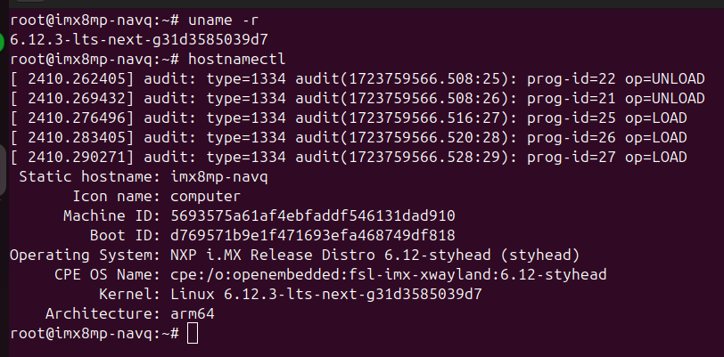 NotBlackMagic1's tweet image. Minimal running #linux #yocto build for the new Kernel 6.12 now running on the #NavQPlus. Next time to move the #GMSL drivers over from the @ADI_News and see if we get further then with the older 6.6 kernel...