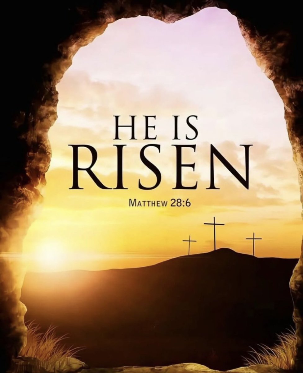 HE IS RISEN‼️ 

"He is not here, for he has risen, as he said. Come, see the place where he lay.".
-Matthew 28:6