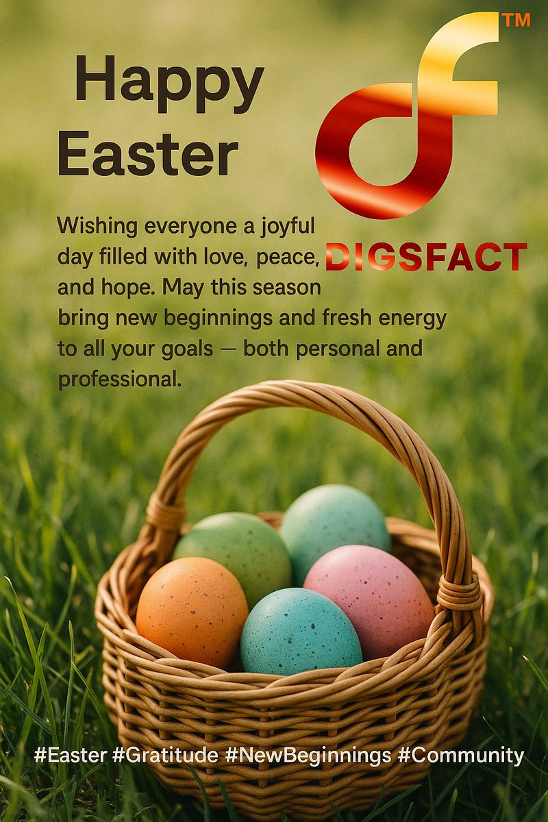DigsFact's tweet photo. Happy Easter!

#Easter #Gratitude #NewBeginnings #HappyEaster #Easter2025 #DigsFact https://t.co/iapwLfPXwW