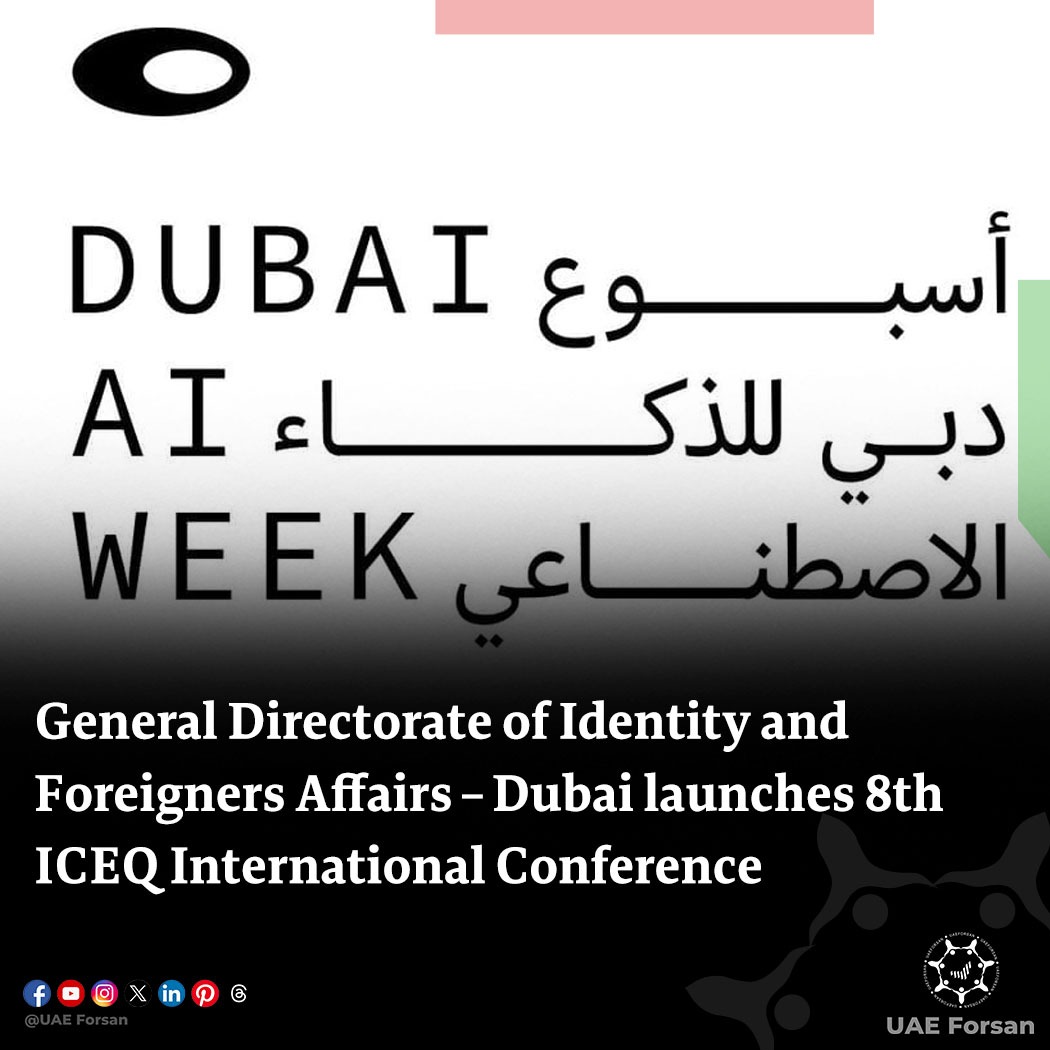 UAE_Forsan's tweet photo. The conference will be held from 22nd to 24th April 2025. The first day of the event will take place at Grand Hyatt Dubai, while the second and third days will be held at the GDRFA headquarters in Al Jafiliya
#UAE #Dubai #ICEQ #GDRFADubai #Jafiliya
@GDRFADUBAI https://t.co/zkN81IUErP