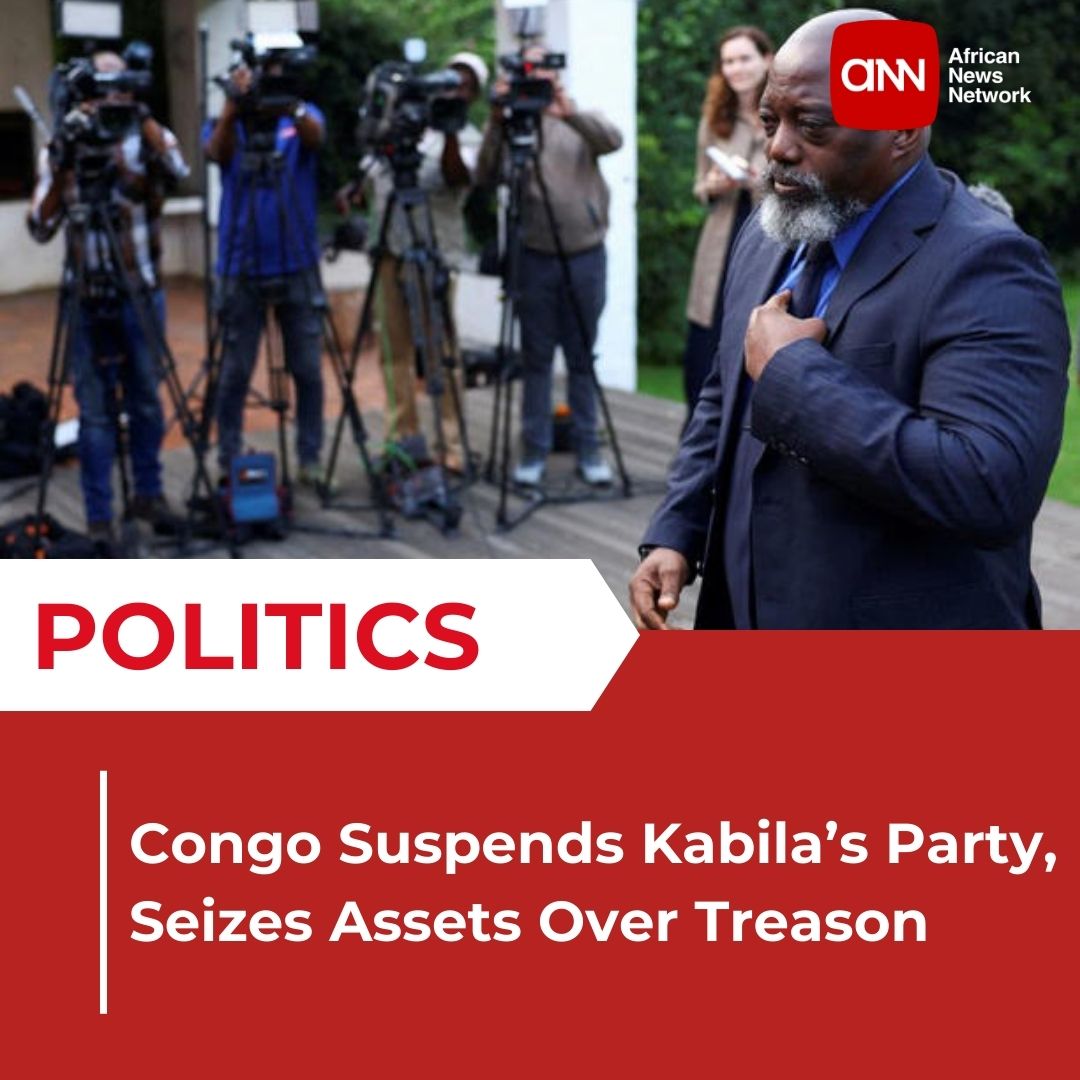 africannewsnet's tweet photo. BREAKING: DR Congo suspends former President Kabila’s party, seizes assets over alleged M23 rebel ties. Treason charges could follow. 🇨🇩 
https://t.co/NlFBKVby7a

#DRC #Kabila #M23Rebels #Congo https://t.co/p4UeZmEVCx