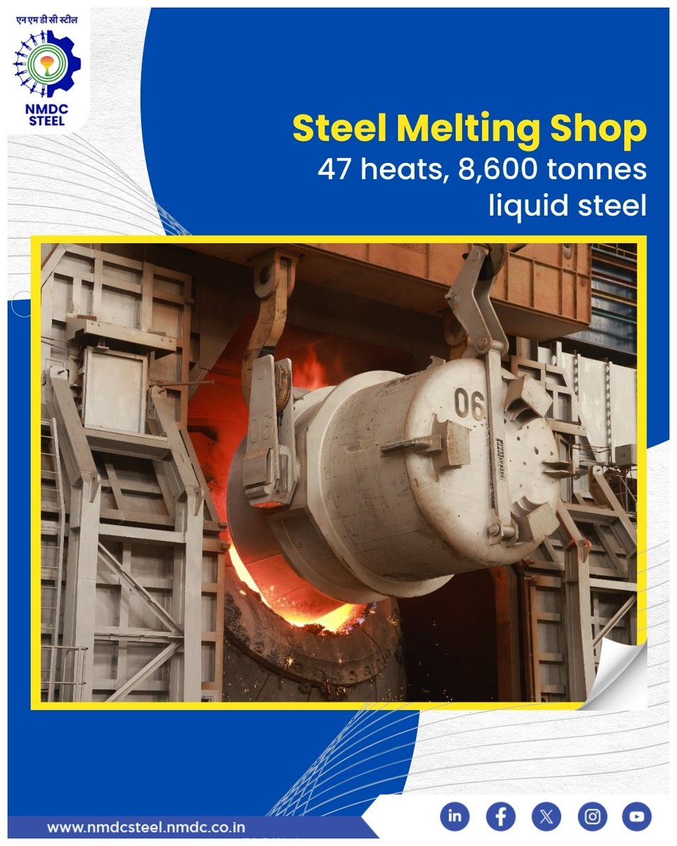 NMDCSteelLtd's tweet photo. #NMDCSteel has emerged as a rising force in its first year, achieving remarkable output in #liquidsteel and HR coil production. With advanced efficiency and a strong strategy, it’s setting new industry benchmarks and shaping the future of India’s #steelsector.
#HRCoil https://t.co/JPcnOWYY33