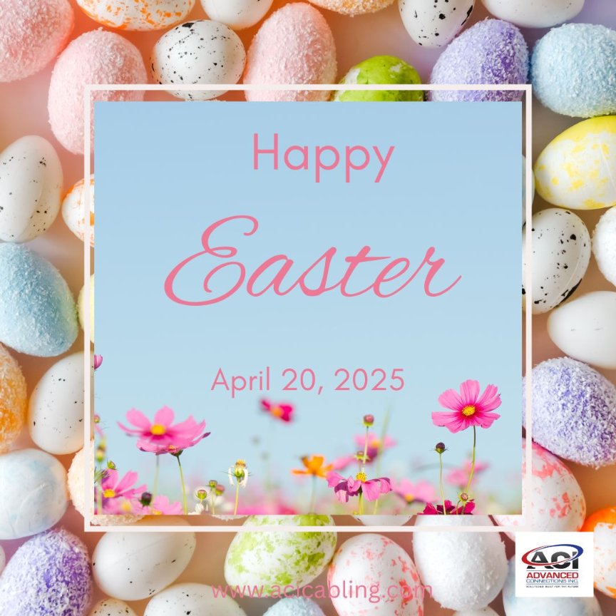 acicabling's tweet photo. Hoping these April showers bring May flowers. 
                      Happy Easter from ACI. https://t.co/tiCIXX7W04
