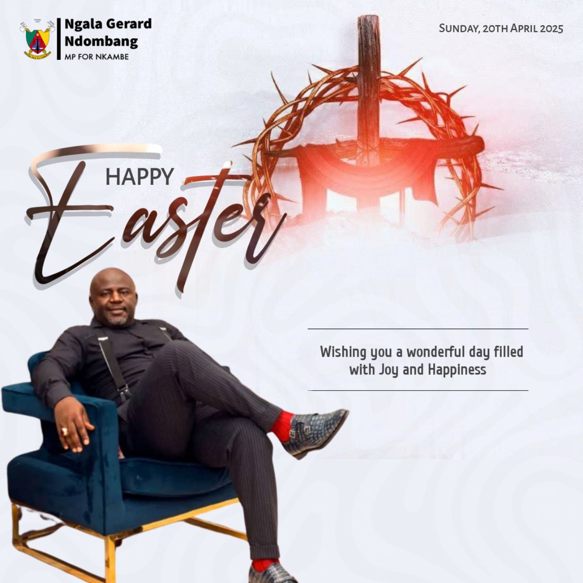 As we celebrate the resurrection of Jesus Christ today, may we be reminded of the values of Love, Compassion and hope that guide us.

May this Easter season bring peace, joy and prosperity to our great nation and to each of our homes. 

Happy Easter From My Humble Family.