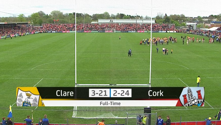9 points down at half time to a draw after 7 minutes extra time. Clare pull Cork's pants down again 😂