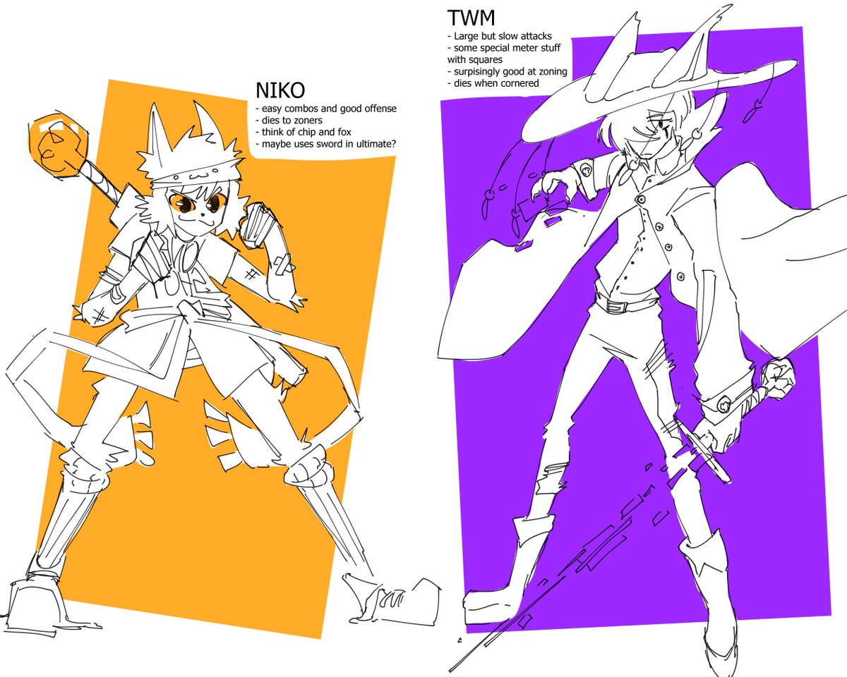 not very original but wanted to turn Niko and TWM into fighting game characters so uhhh here they are!
#OneshotGame