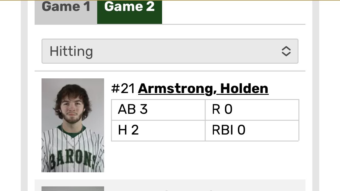 harmstrong_21's tweet photo. 2 for 3 with 2 singles against Grove City College https://t.co/sjAPpe5BNl