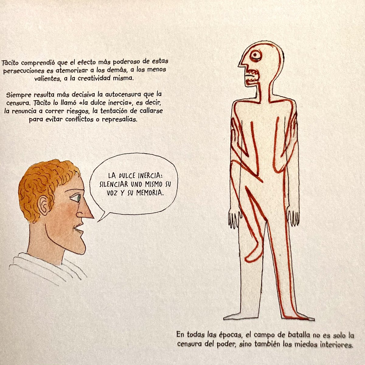 Irene Vallejo (@irenevalmore) on Twitter photo El efecto más poderoso de la censura y las persecuciones es atemorizar a los demás, a los menos valientes, a la creatividad misma, según el historiador romano Tácito.
🎨 Tyto Alba en la adaptación gráfica de “El infinito en un junco” <a href="/debatelibros/">Editorial Debate</a>
#Tácito El efecto más poderoso de la censura y las persecuciones es atemorizar a los demás, a los menos valientes, a la creatividad misma, según el historiador romano Tácito.
🎨 Tyto Alba en la adaptación gráfica de “El infinito en un junco” <a href="/debatelibros/">Editorial Debate</a>
#Tácito