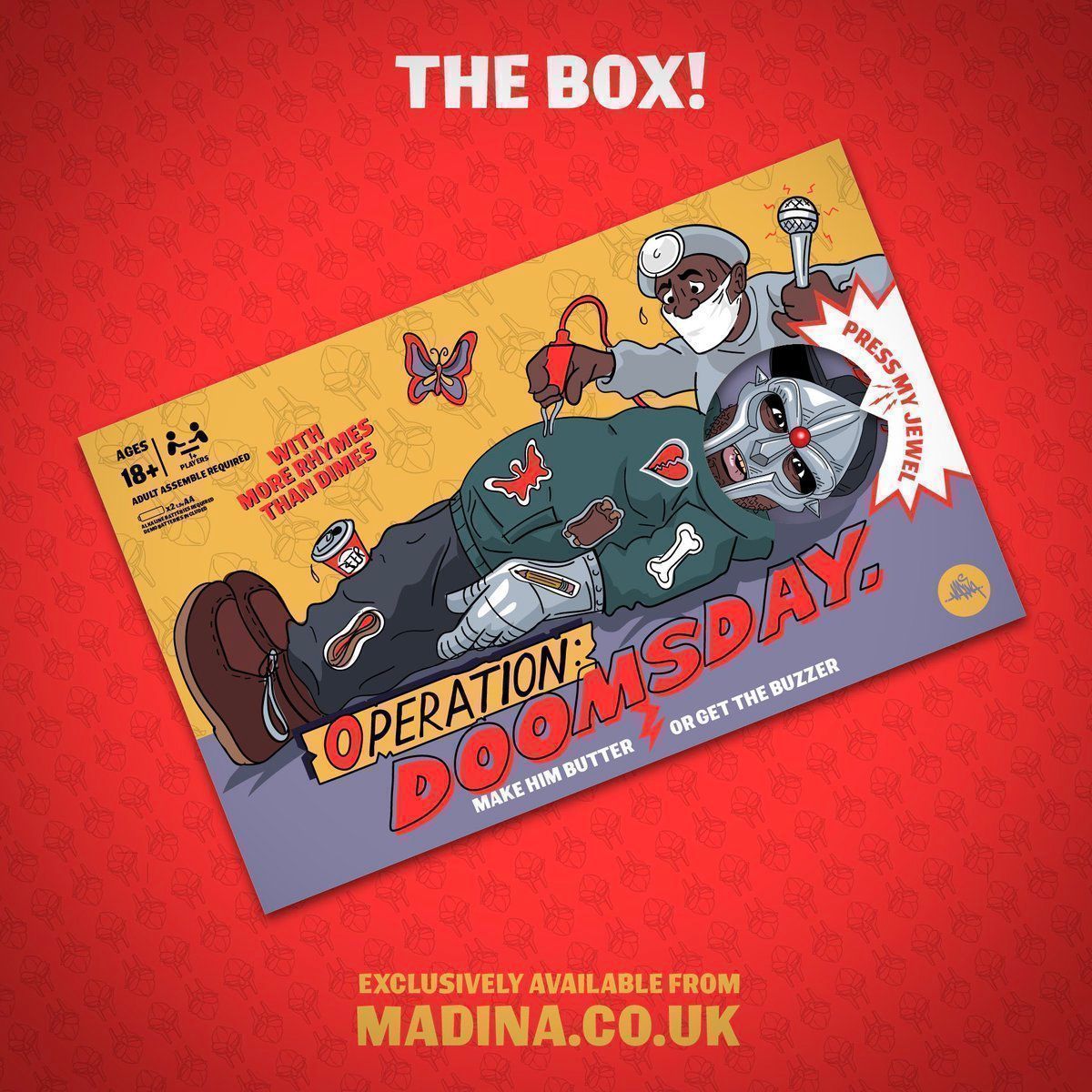 madina_design's tweet photo. NEW! The Operation Doomsday LIMITED EDITION Art Collectible Board Game. ORDER HERE https://t.co/z1Bby605cG
.
.
.
#mfdoom #operationdoomsday #mfdoomart #mfdoomforever #vaudeville #villain #kmd #madvillain #madvillainy #mmfood #viktorvaughn https://t.co/8zEg4cJoo6