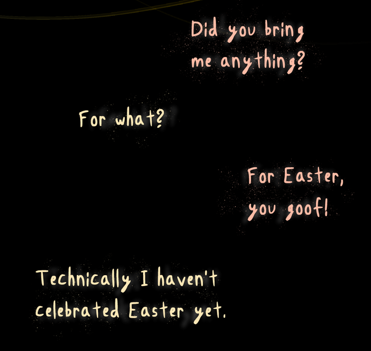 If you haven't already, why not check out my Runescape comic No Strings Attached this Easter! It's the perfect thing to ignore your relatives for like an hour lol.

archiveofourown.org/works/61903942…