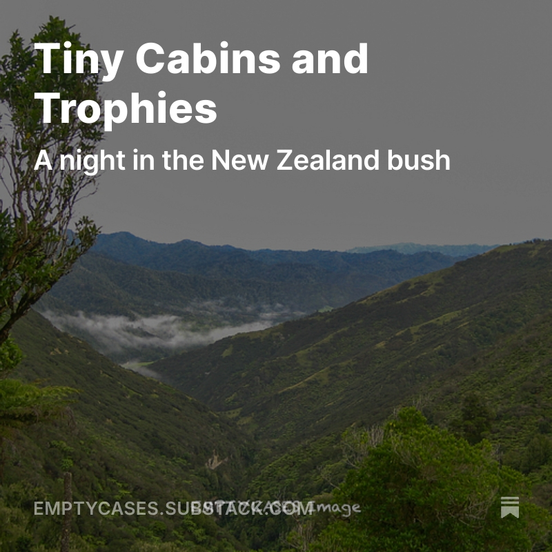 EmptyCasesRM's tweet image. "Hunting is a part of our DNA, and as humans we must learn to interpret what our DNA is trying to tell us..." Read the latest at EmptyCases Substack: emptycases.substack.com/p/tiny-cabins-…