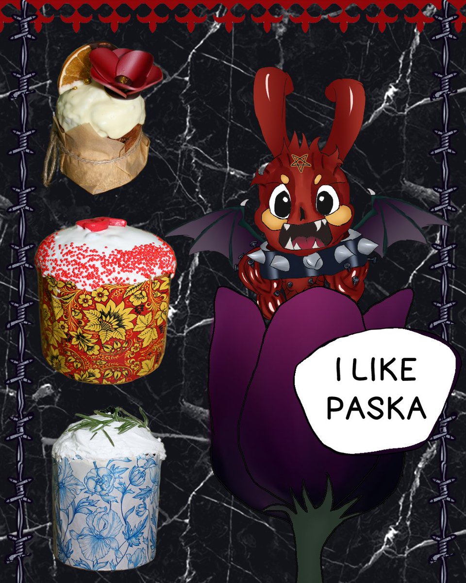 ivan666vampire's tweet photo. Happy Easter to all!
Всем Счастливой Пасхи!
Paska is a traditional Easter bread in Eastern European countries.

#gothic #bat #art #drawing #artwork #digitalart #design #darkart #sketch #bunny #vampire #draw #gothstyle #instaart #painting #gaytoon #designer #vampireart #easter https://t.co/HxCUcbljgJ