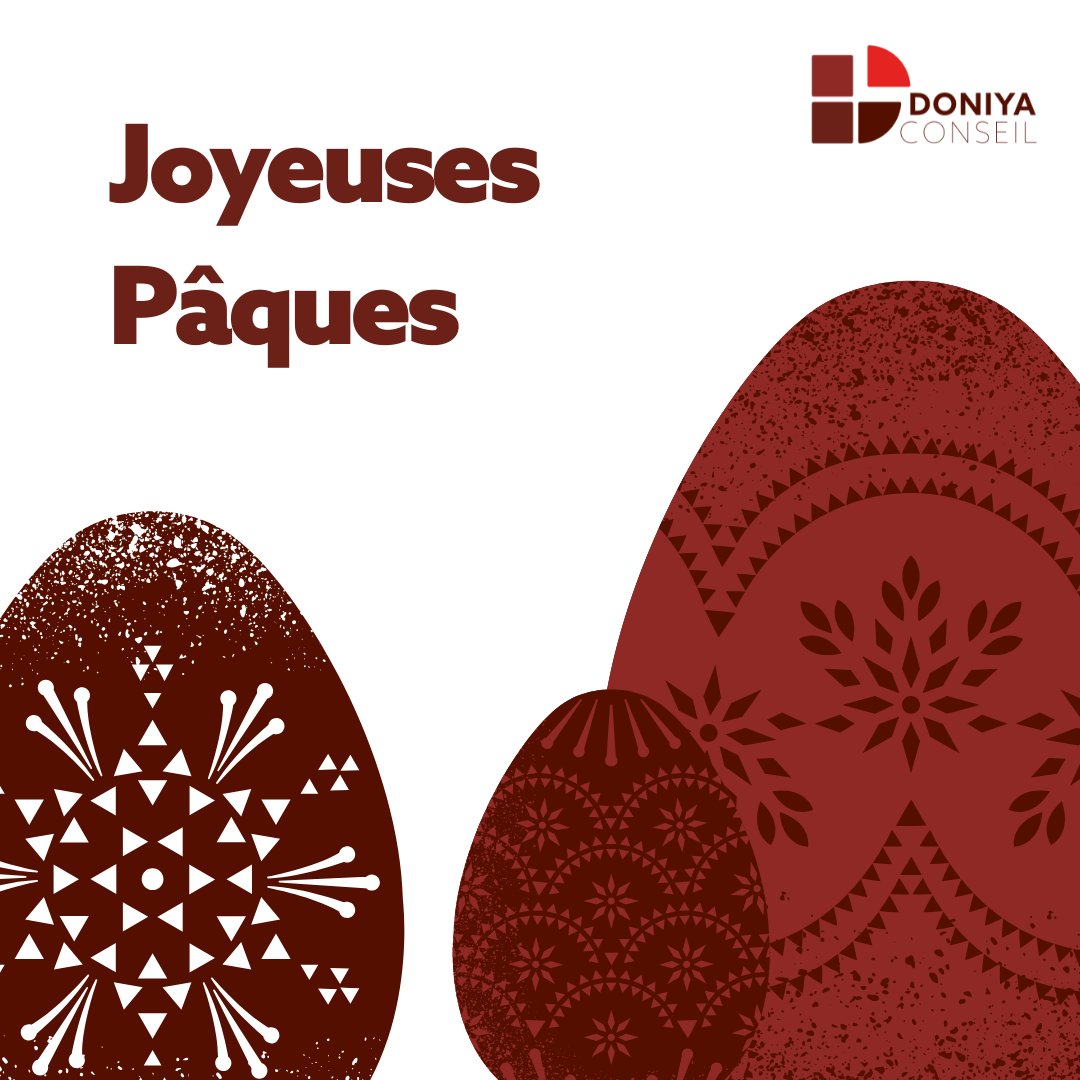 Joyeuses fêtes de Pâques !
Que cette période vous apporte paix, renouveau et inspiration.
— L’équipe Doniya Conseil

#Pâques2025 #doniyaconseil