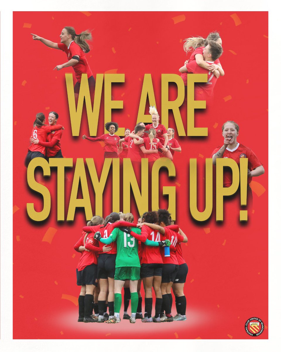 As the league draws to a close today our fate is confirmed… 

WE ARE STAYING UP!😍

Despite the adversity faced this year with a change of management and points deductions, we dug deep and secured our league status.

WE ARE FC⚪️🔴⚫️

#FCUMW