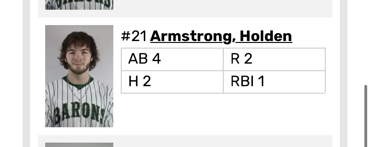 harmstrong_21's tweet photo. 2 for 4 with a walk, hit and run single, 2 runs and 1 rbi against saint Vincent college https://t.co/lWjxT8xIH7