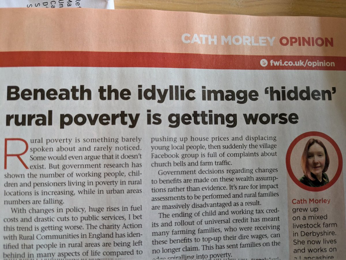 Meet the Farmers Podcast (@mtf_podcast) on Twitter photo An important often under the radar topic covered by <a href="/cathmorley/">Cath Morley 🐮🐄</a> in this week's <a href="/FarmersWeekly/">Farmers Weekly</a> opinion section. 27% of rural households in fuel poverty and <a href="/TrussellUK/">Trussell</a> seen a 65% increase in rural families relying on food banks. An important often under the radar topic covered by <a href="/cathmorley/">Cath Morley 🐮🐄</a> in this week's <a href="/FarmersWeekly/">Farmers Weekly</a> opinion section. 27% of rural households in fuel poverty and <a href="/TrussellUK/">Trussell</a> seen a 65% increase in rural families relying on food banks.