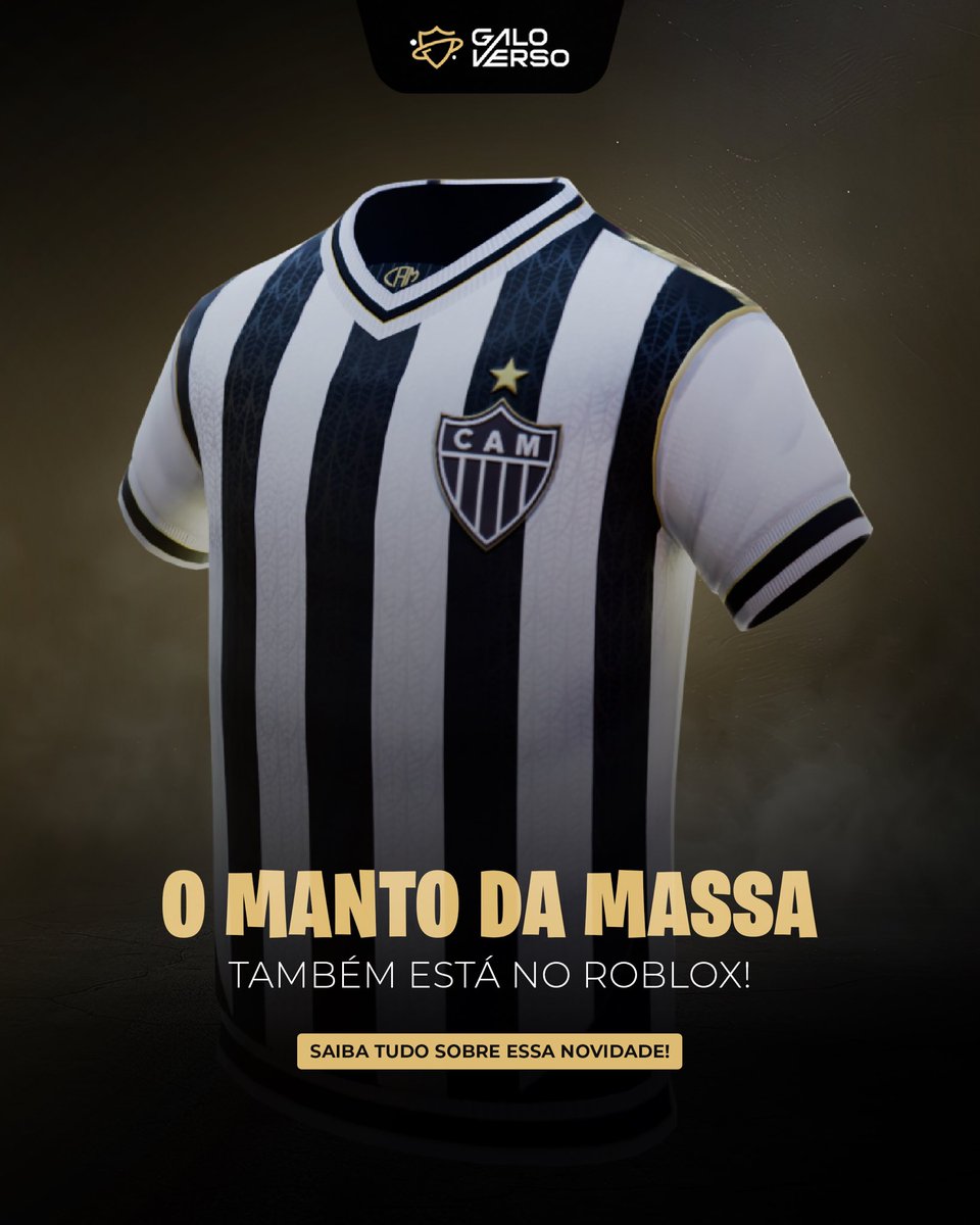 GaloVerso's tweet photo. Quer representar o Galo no Roblox? O Manto da Massa chegou!

✔ Valor: Acessível pra toda a Massa
✔ Como adquirir: Tutorial fácil no carrossel
✔ Edição limitada: Não perca!

📲 Arrasta pro lado e aprende como é simples garantir o seu! https://t.co/pDiPFW8SvI