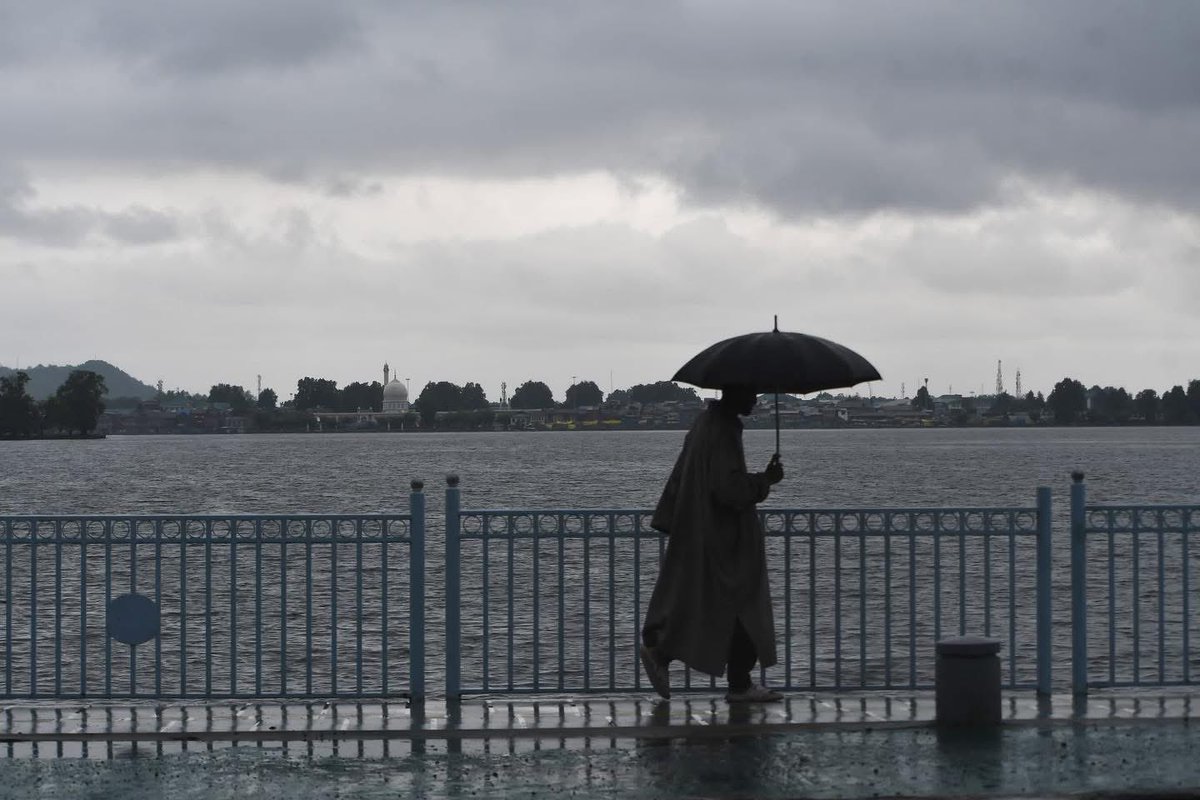 Srinagar’s heart beats in the rain, gently rippling through Dal Lake.