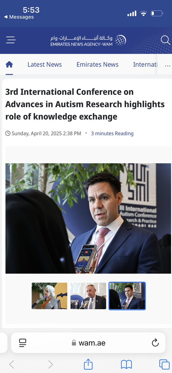 David Geslak (@davidgeslak) on Twitter photo Todays News from AbU Dhabi. Spreading the mission on the importance of #exercise for those with #autism and #PeopleofDetermination <a href="/zhoCare/">Zayed Higher Organization مؤسّسة زايد العُليا</a> <a href="/ExerciseConnect/">Exercise Connection</a>
wam.ae/article/bj9uwi… Todays News from AbU Dhabi. Spreading the mission on the importance of #exercise for those with #autism and #PeopleofDetermination <a href="/zhoCare/">Zayed Higher Organization مؤسّسة زايد العُليا</a> <a href="/ExerciseConnect/">Exercise Connection</a>
wam.ae/article/bj9uwi…