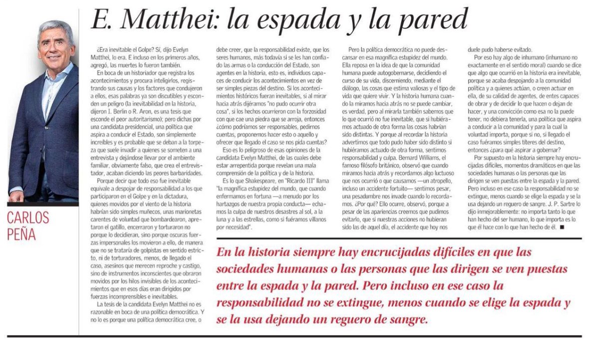 Fuerte y claro Peña: