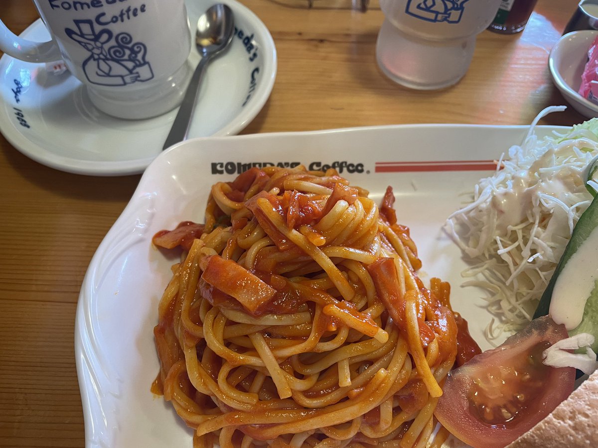 MINIVICTORIA1's tweet photo. あんかけスパゲッティを目当てにコメダ珈琲へ
これってお店によってメニューにあるお店とないお店があるんですね💦

残念ながら不発でした

代わりにナポリタンを美味しくいただきました https://t.co/BtQPUdQsKR
