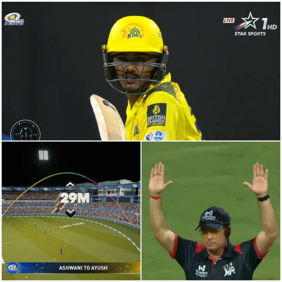 Cricket_18_love's tweet photo. 😍 Ayush Mhatre steals the show on CSK debut! 🏏  

Youngest ever to represent CSK! 🌟  

Lighting up the stage with a flurry of boundaries 💥  

CSK’s new star is here to shine! 💛
#AyushMhatre #CSKDebut #IPLMagic #CSKvsMI https://t.co/dj1oqGUOJX