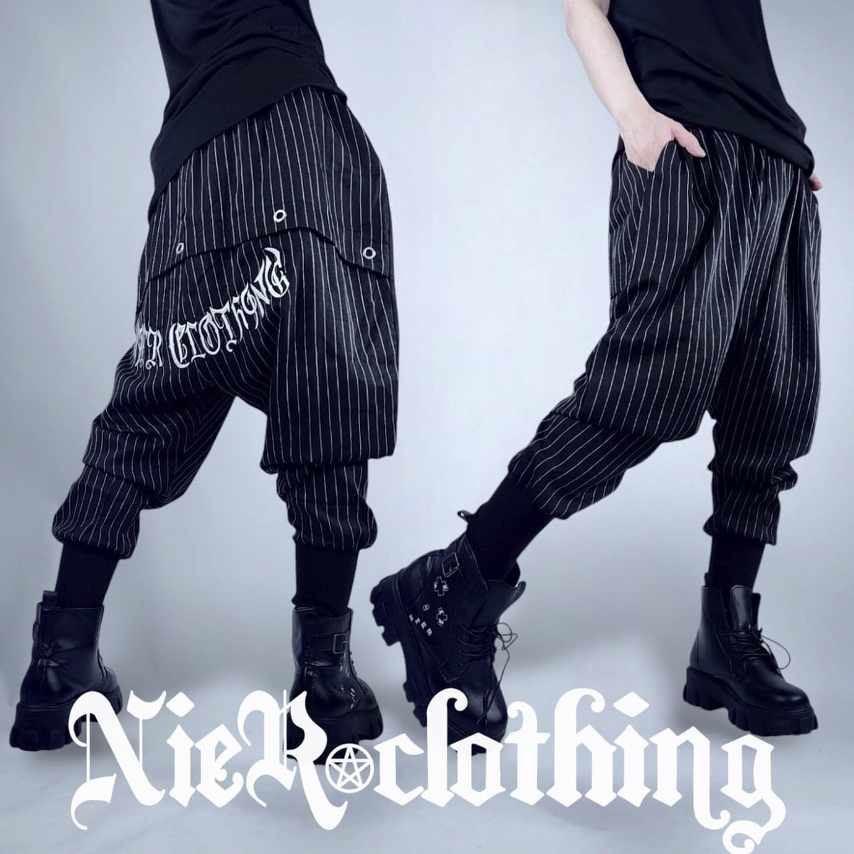 パンツ NieR STYLISH GRAY SARROUEL PANTS STYLISH GRAY SARROUEL PANTS【刺繍DESIGN】 | NIER CLOTHING
