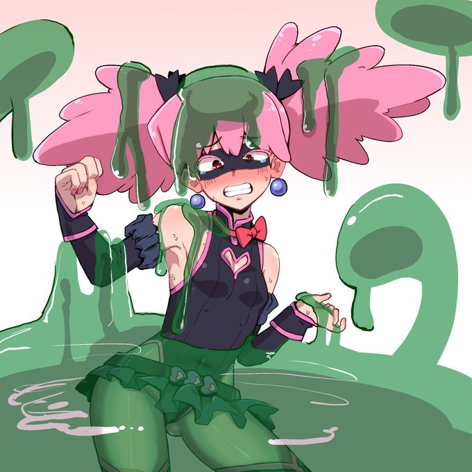 善良な市民からの通報を受け、
危険な尻丸出しJKを俺の個性「スライム」によって捕縛しました。 