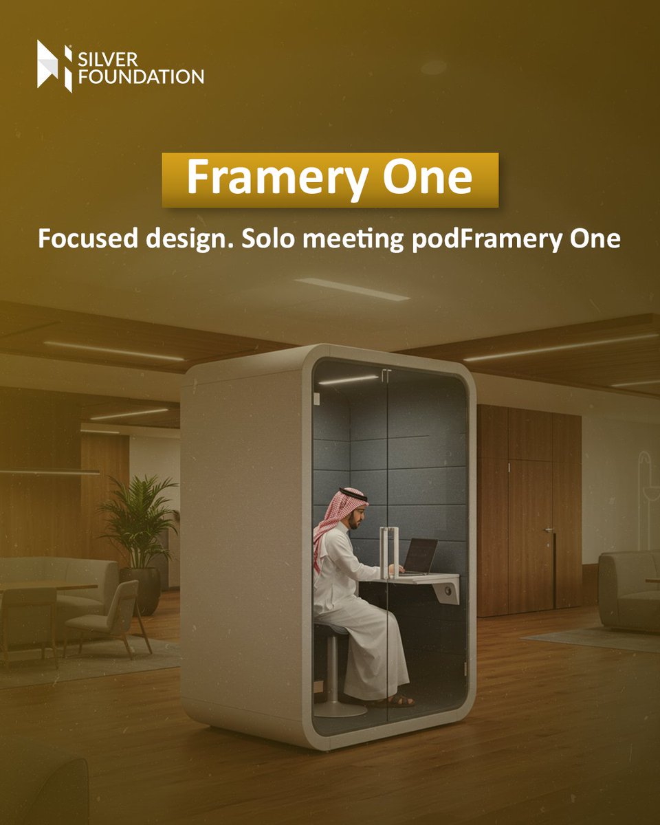 SilverFoundati1's tweet photo. Smart meetings. Full privacy. Exceptional experience.
Silver Foundation’s meeting pods features:
Smart motion sensors
Adjustable lighting &amp; video modes tailored
Exceptional soundproofing
Request your free quote now
#MeetingPods #SmartDesign #OfficeSolutions #Soundproofing https://t.co/aPvNlSBfvc